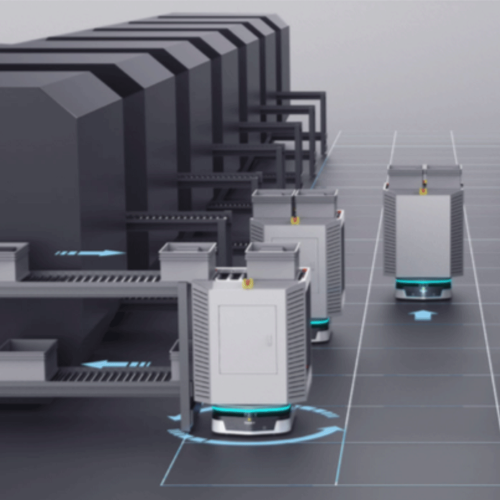 automatizare robotica mutare cosuri cu roboti autonomi