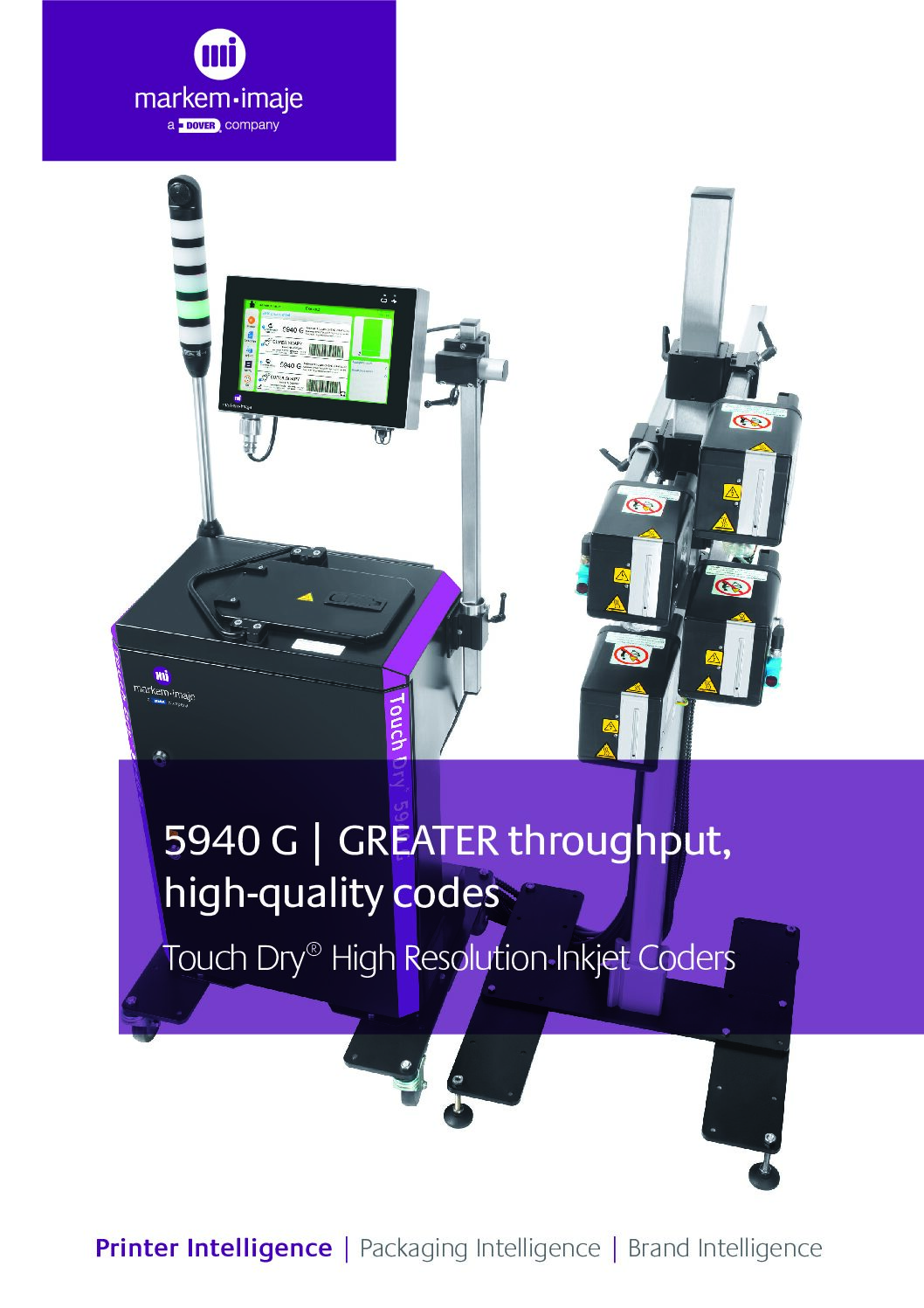 Markem-Imaje 5940 G Touch Dry printer for high volumes