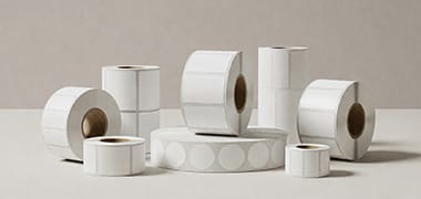 Etichete coduri de bare — hartie termica, materiale sintetice PP si PET, etichete RFID