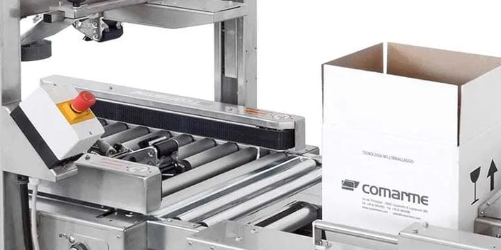 Masina formare sigilare cutii carton logistica