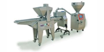 Linie productie chiftele varianta B cu diafragma - 7200 bucati pe ora, gramaj 5-100 grame