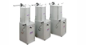 Filler hidraulic pentru carnati - modele 12 20 30 50 litri, cilindru detasabil